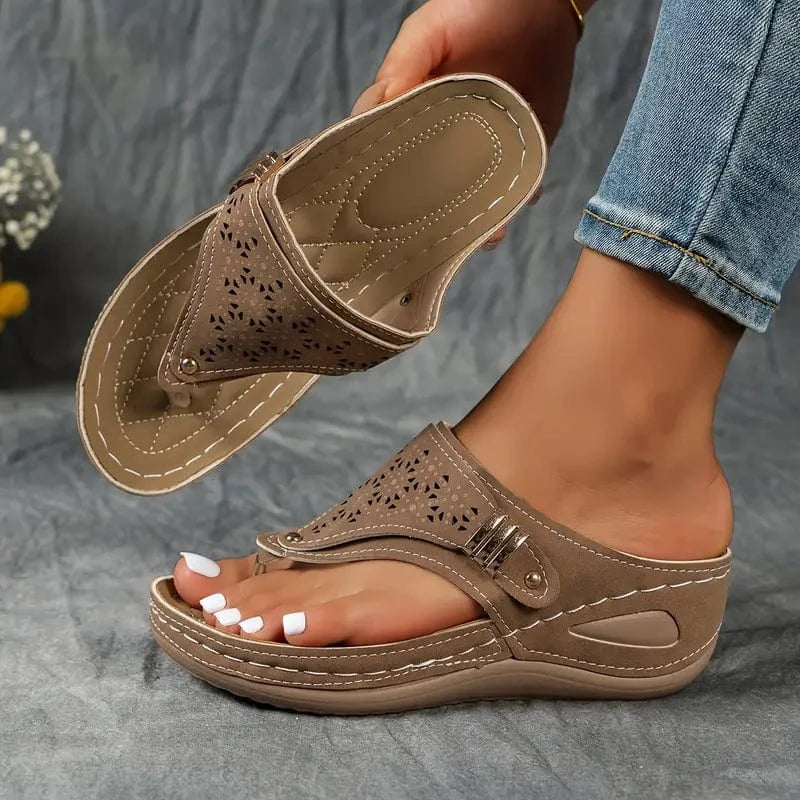 Atmungsaktive Keilsandalen :Stil & Halt für den ganzen Tag LUVIER DE