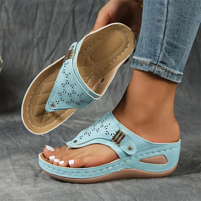 Atmungsaktive Keilsandalen :Stil & Halt für den ganzen Tag LUVIER DE