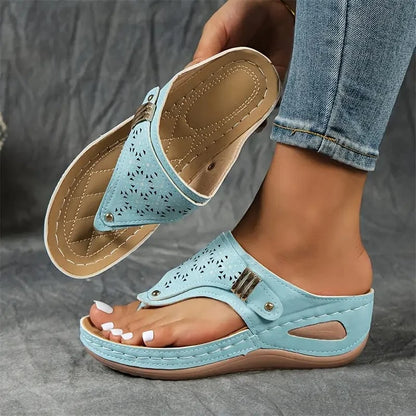 Atmungsaktive Keilsandalen :Stil & Halt für den ganzen Tag LUVIER DE