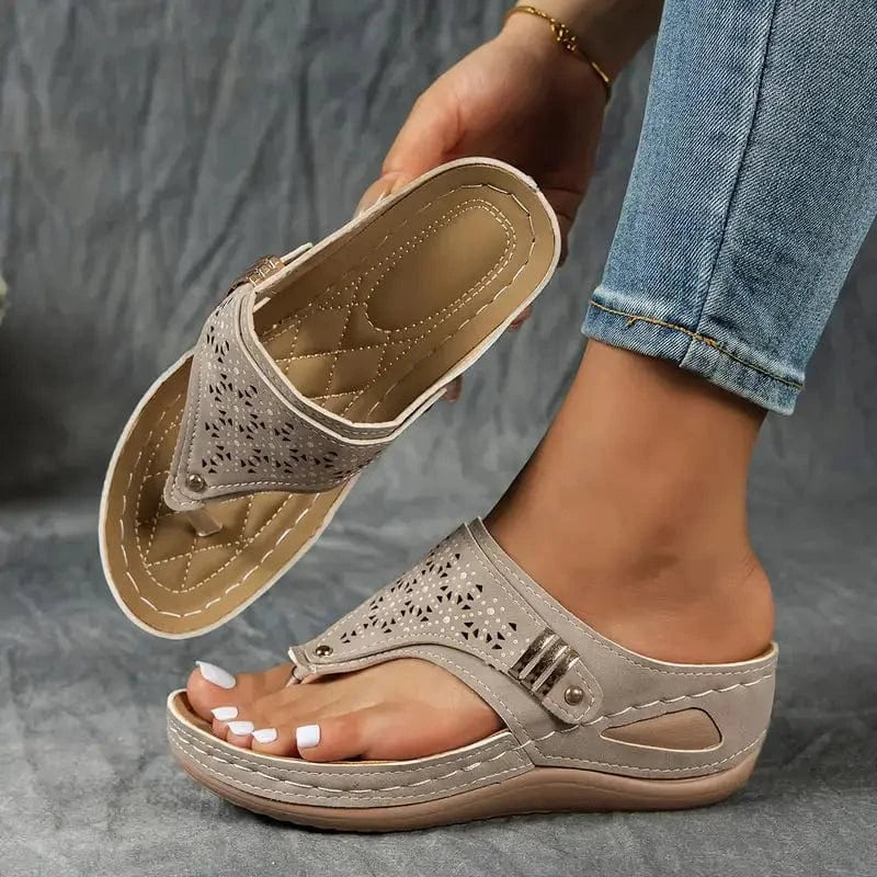 Atmungsaktive Keilsandalen :Stil & Halt für den ganzen Tag LUVIER DE