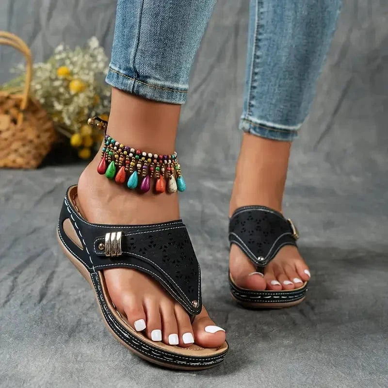 Atmungsaktive Keilsandalen :Stil & Halt für den ganzen Tag LUVIER DE