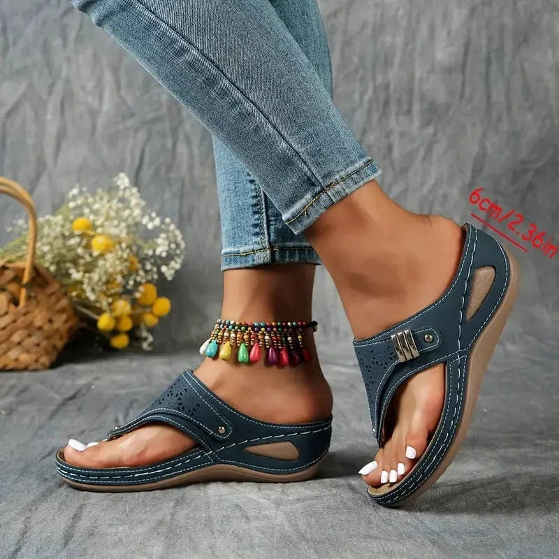 Atmungsaktive Keilsandalen :Stil & Halt für den ganzen Tag LUVIER DE
