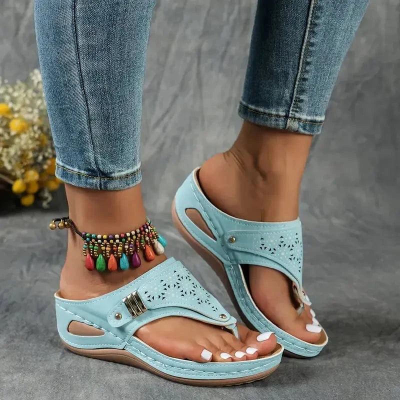 Atmungsaktive Keilsandalen :Stil & Halt für den ganzen Tag LUVIER DE